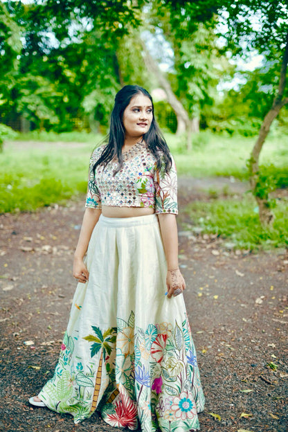 White lehenga-choli