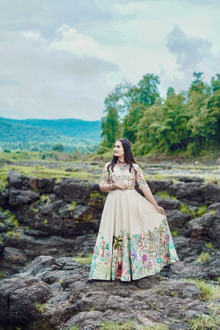 White lehenga-choli