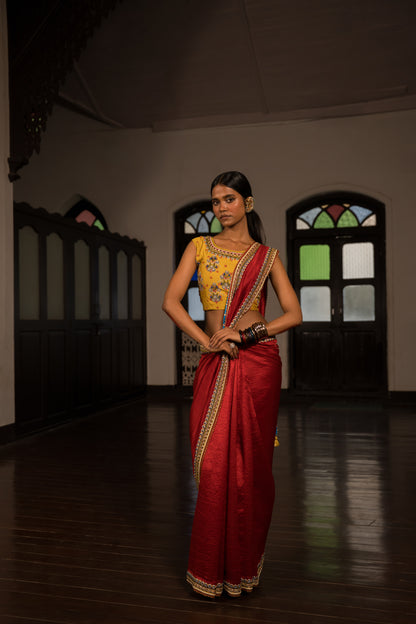 Red Saree With Blouse
