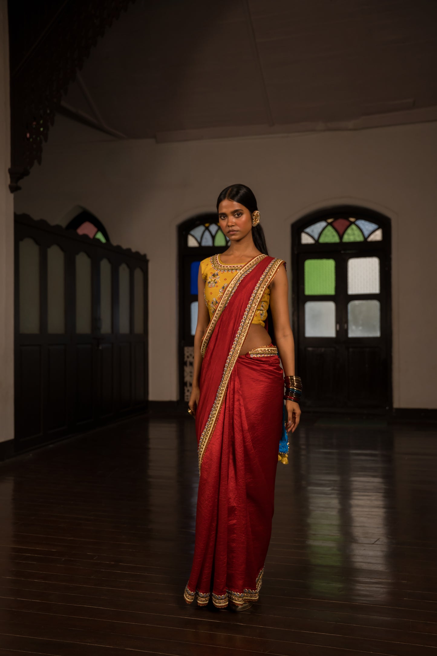 Red Saree With Blouse