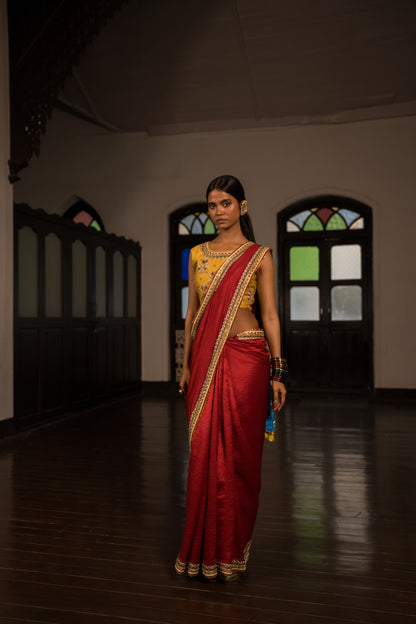 Red Saree With Blouse