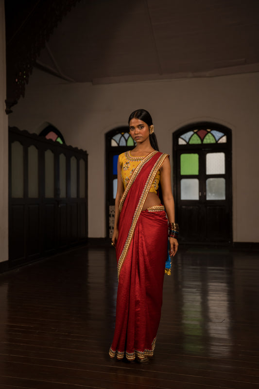 Red Saree With Blouse