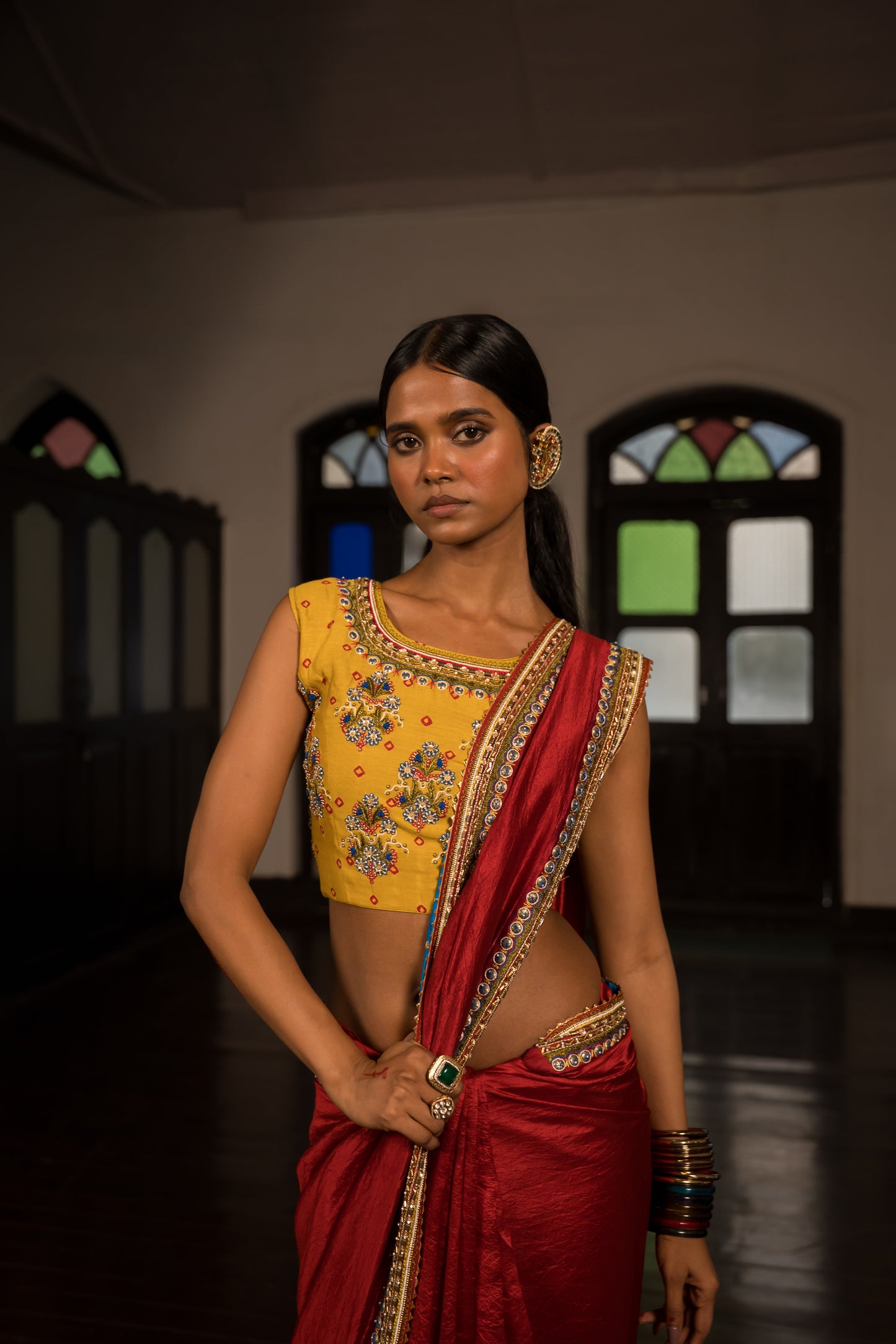 Red Saree With Blouse