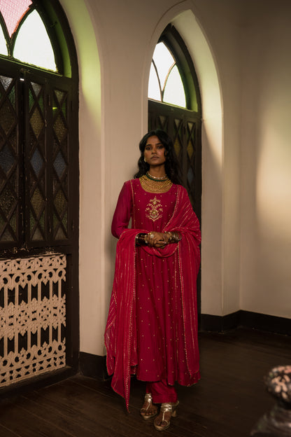 Rani Kurti Set With Dupatta