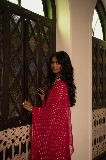 Rani Kurti Set With Dupatta
