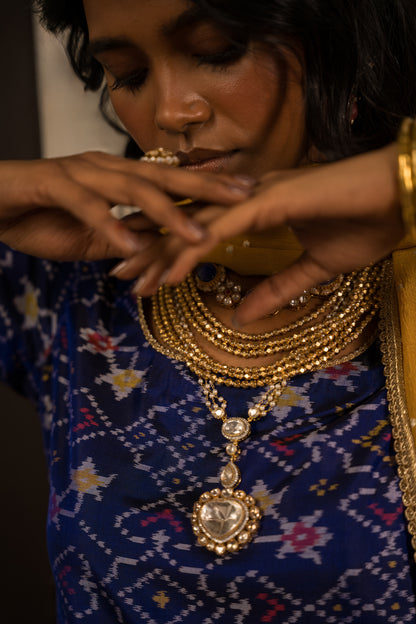 Blue Patola Sharara Set With Dupatta