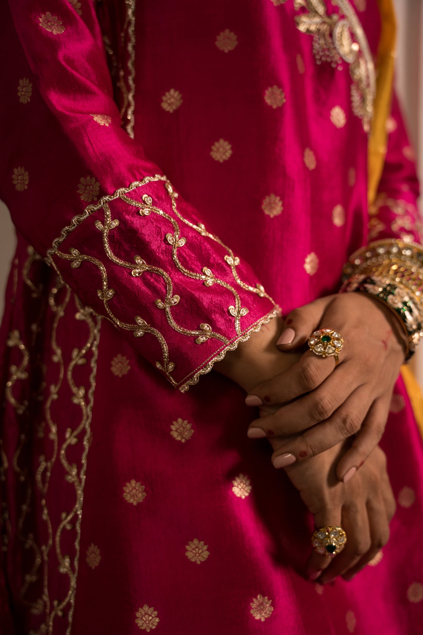 Rani Pink Sharara Set With Dupatta