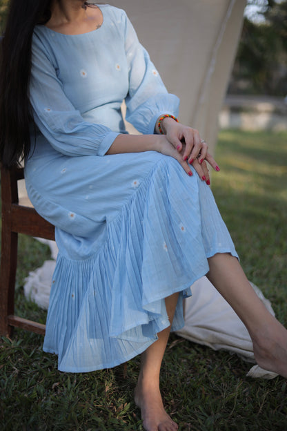 Sky Blue Midi Dress