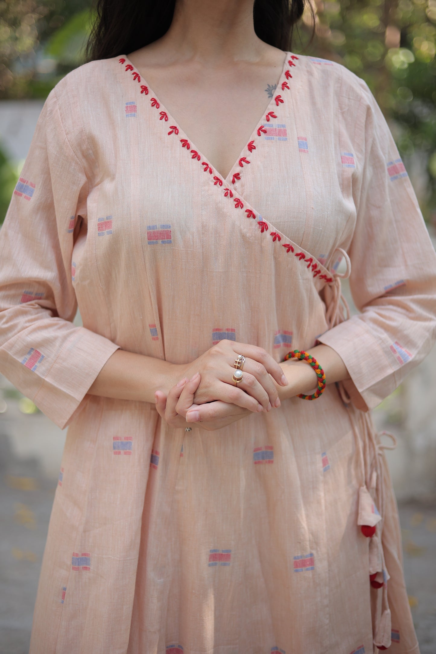 Peach Anarkali Dress with pant