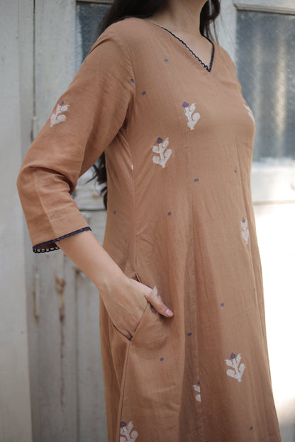 Vasudha Brown Kurta-Pant