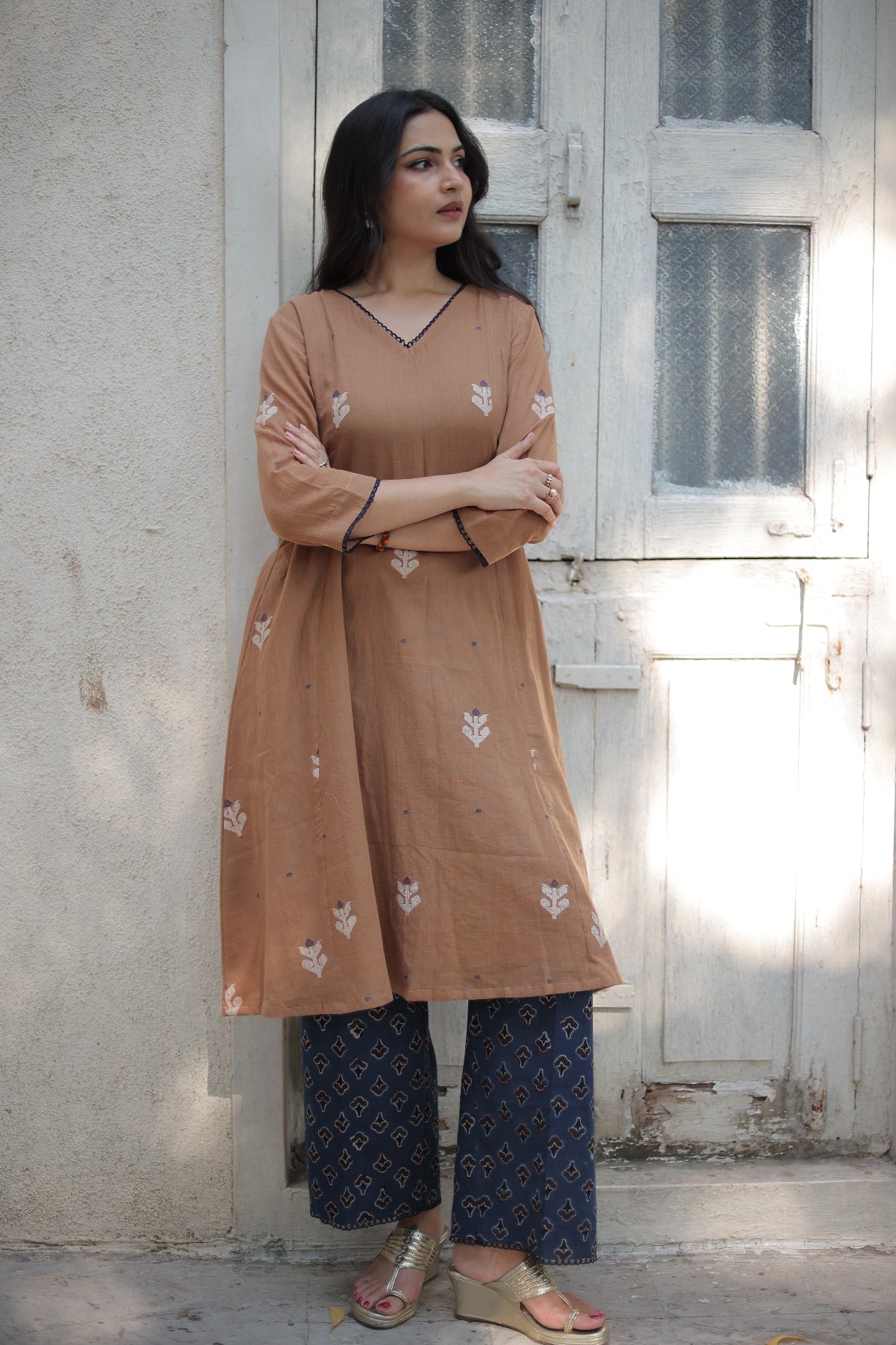 Vasudha Brown Kurta-Pant