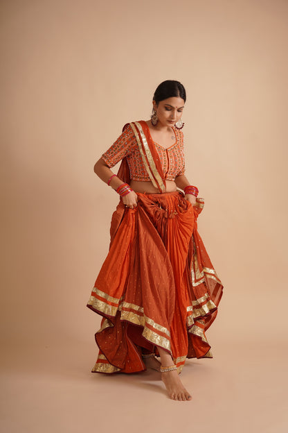 Orange lehenga choli