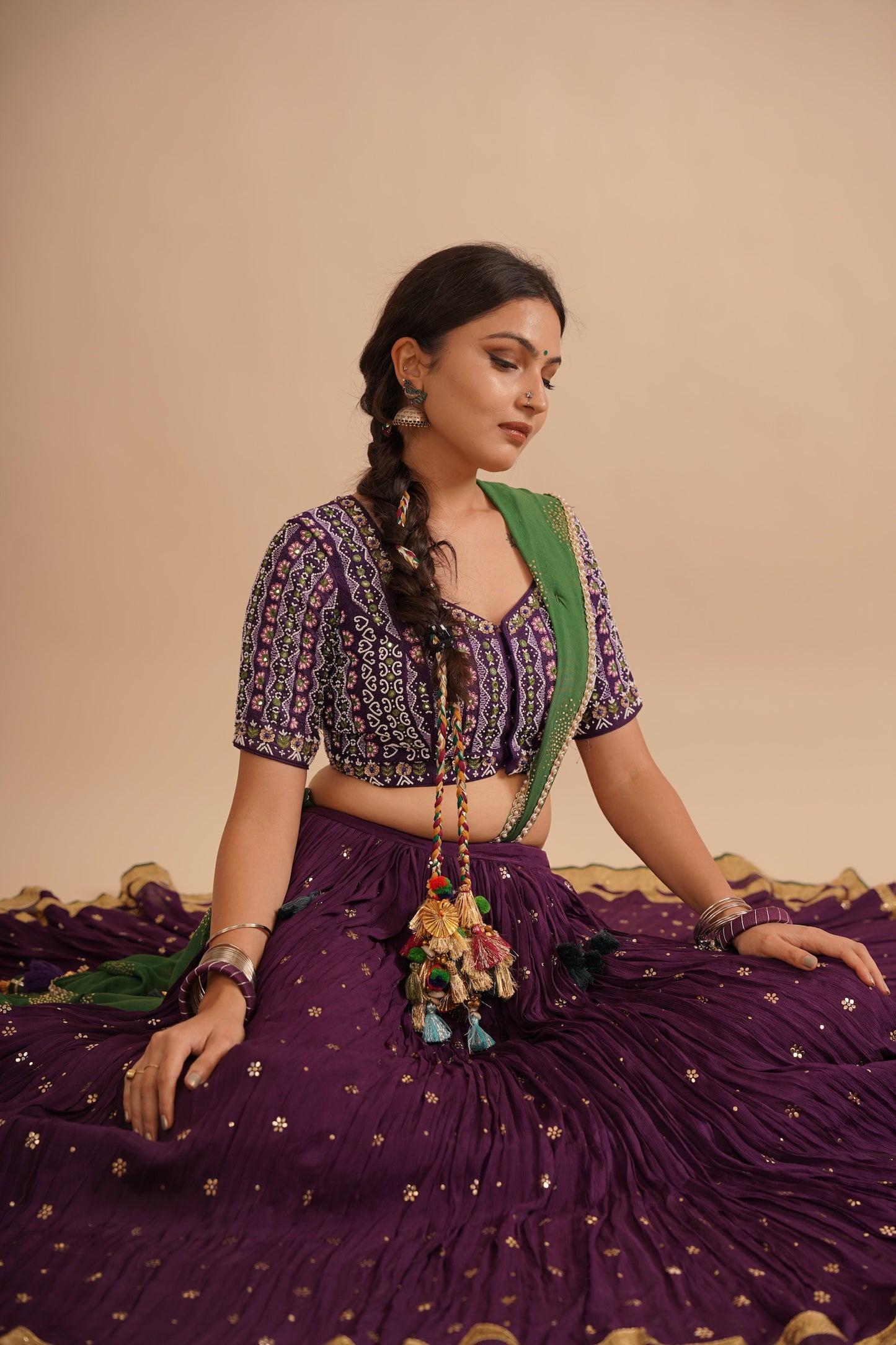 Purple lehenga choli