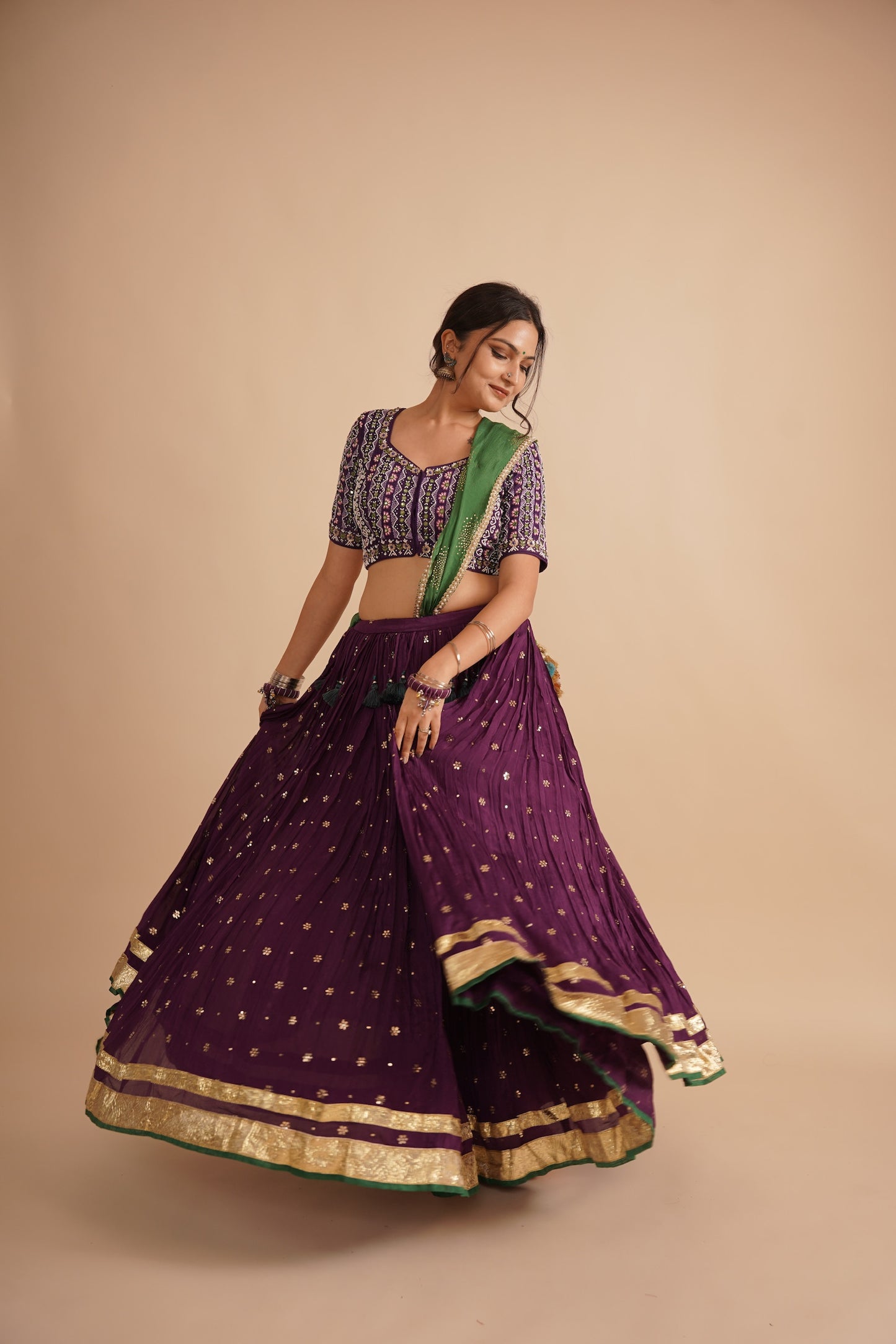 Purple lehenga choli