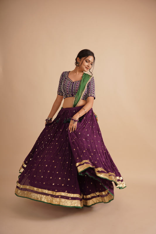Purple lehenga choli