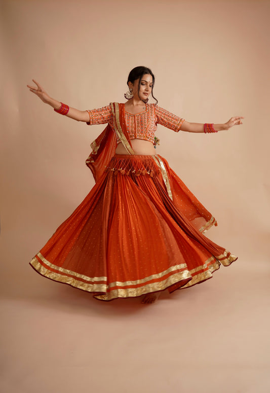 Orange lehenga choli