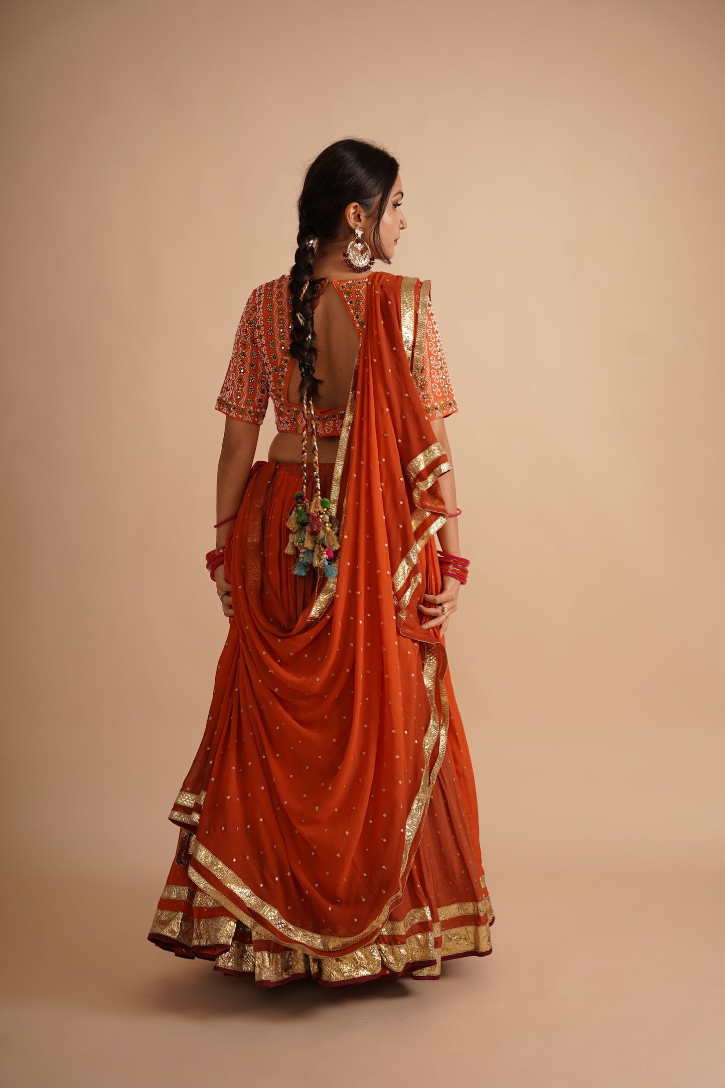 Orange lehenga choli