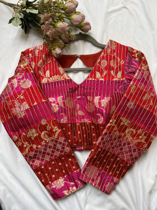 Red-pink blouse