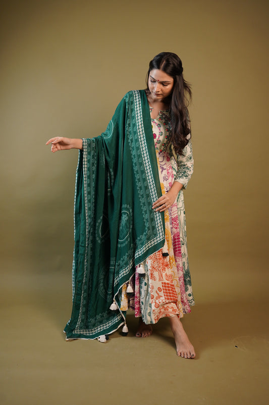 Printed Anarkali Dress
