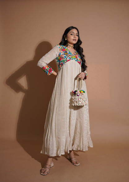 White  Anarkali Dress