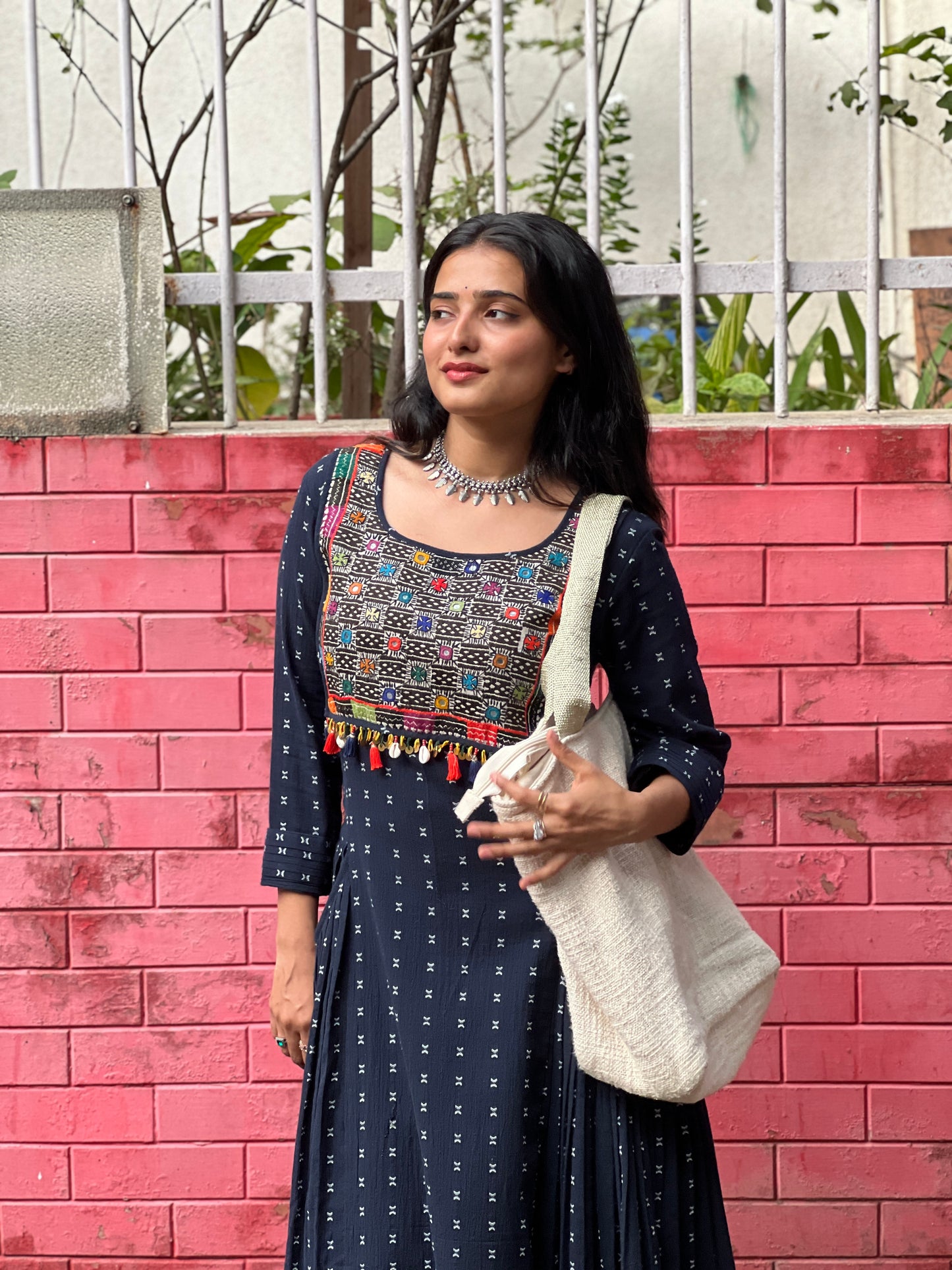 Blue Yok Pleated Dress