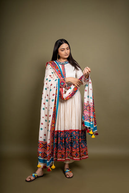 Patola Anarkali Kurta-Set