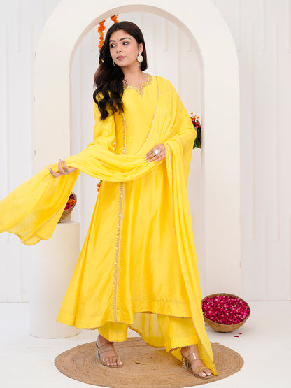 Yellow kurti-set