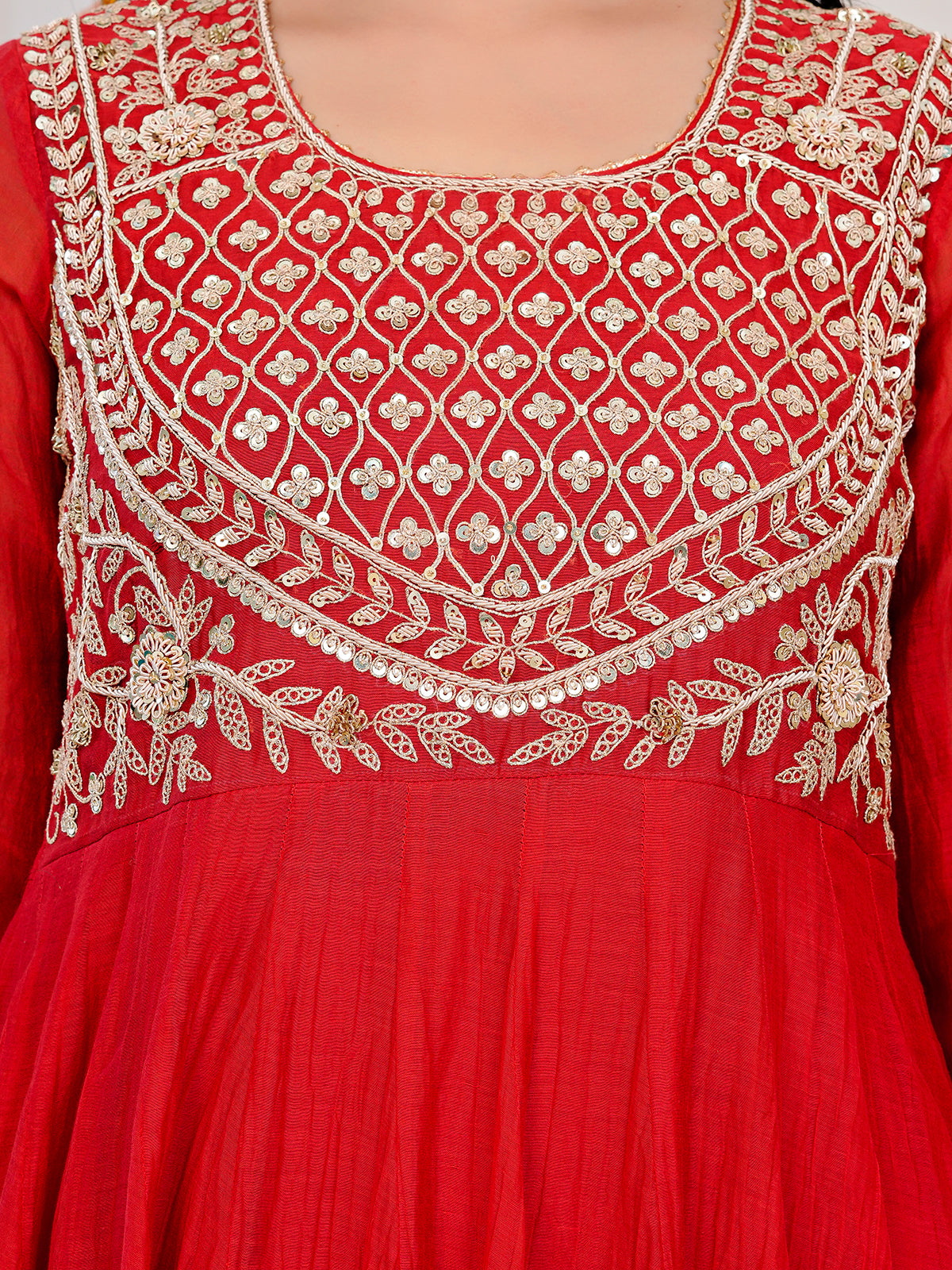 Red Anarkali Drees