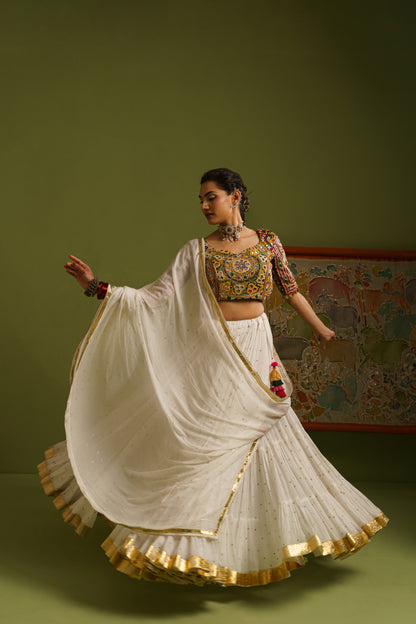 leher lehenga set