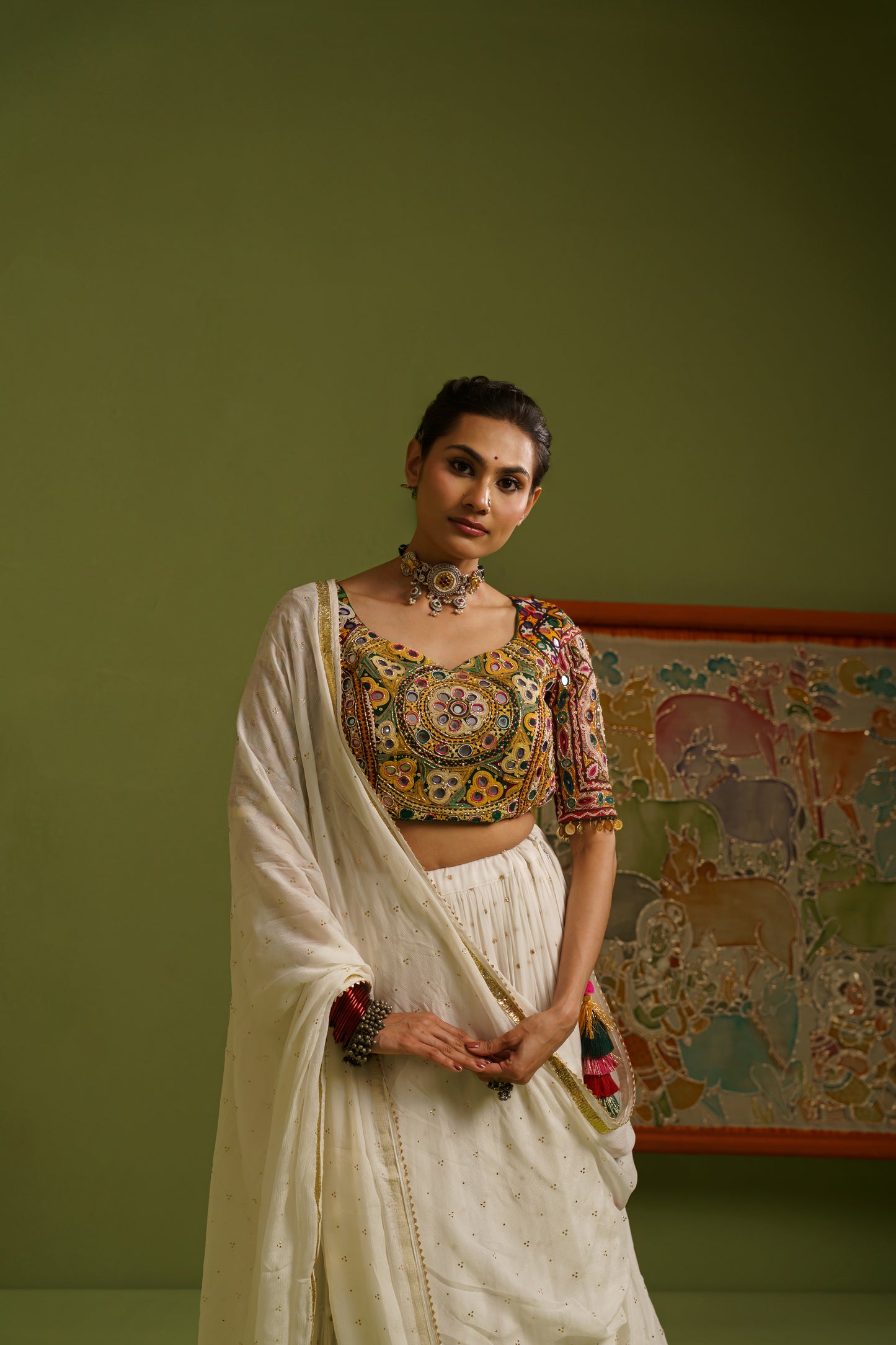 leher lehenga set