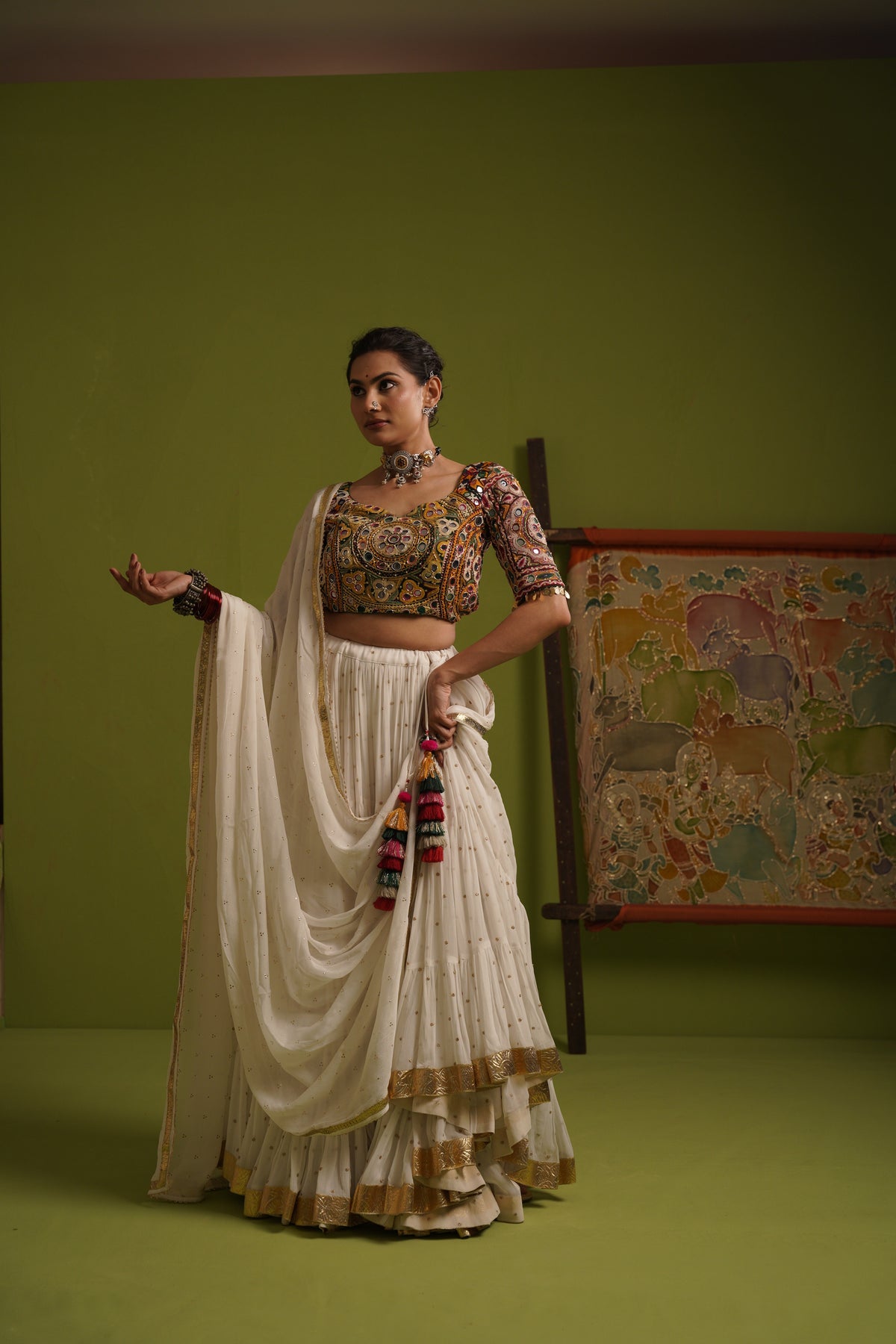 leher lehenga set