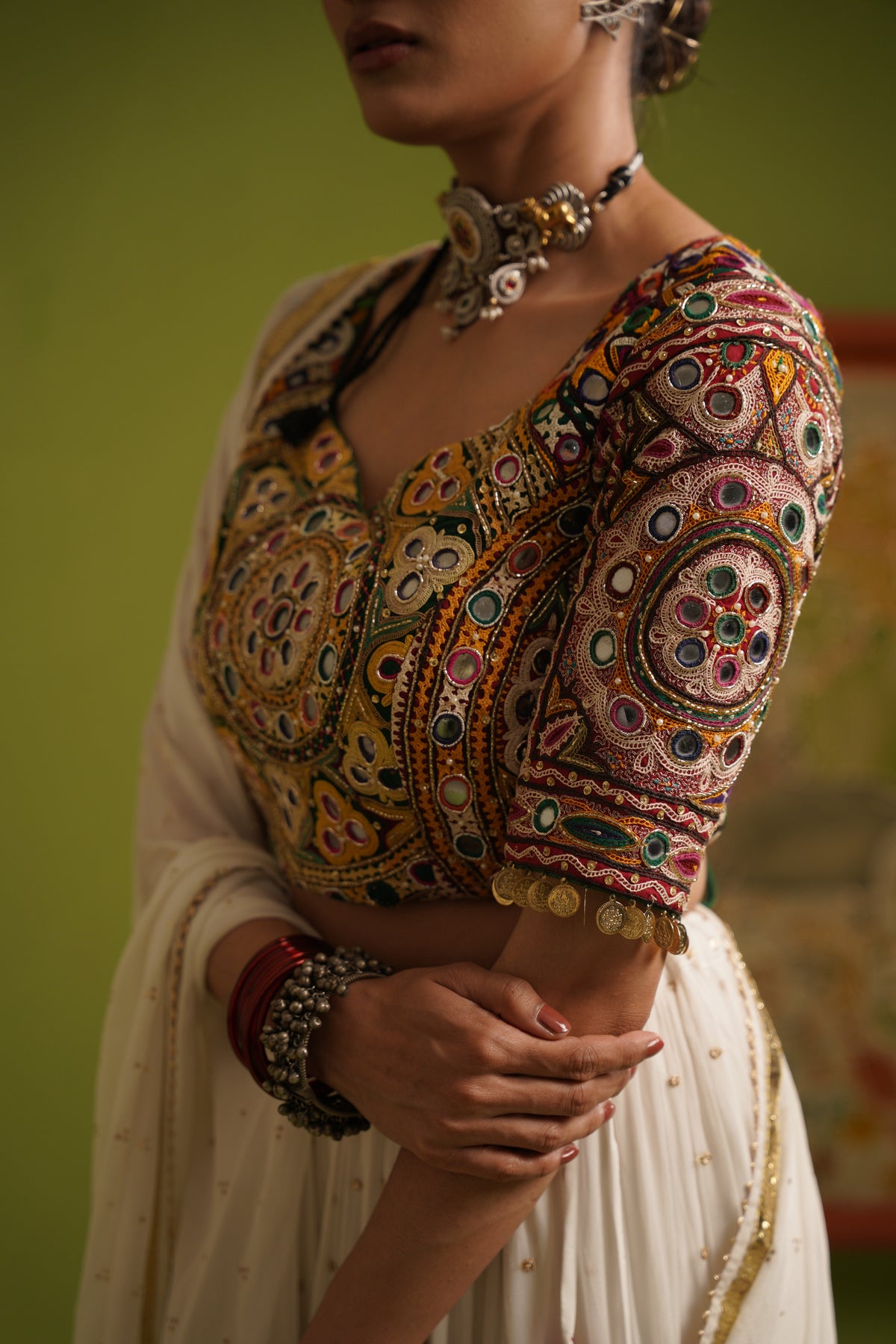 leher lehenga set